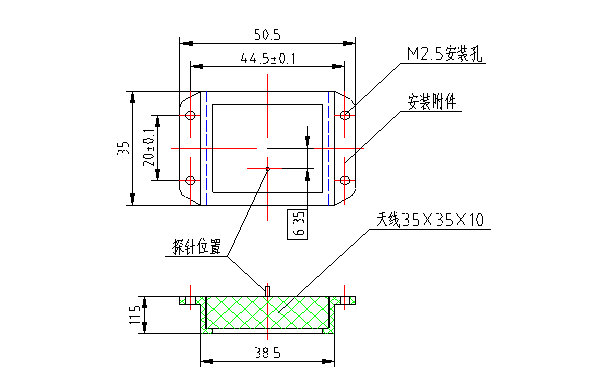 成都蚁天纵成科技：北斗二代单频便携分体式天线