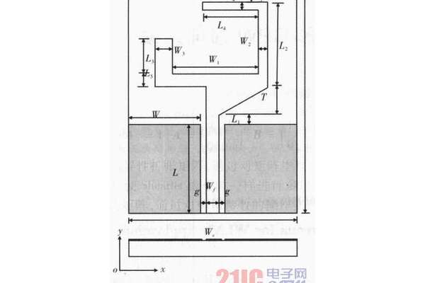 WLAN双频反C形CPW馈电天线